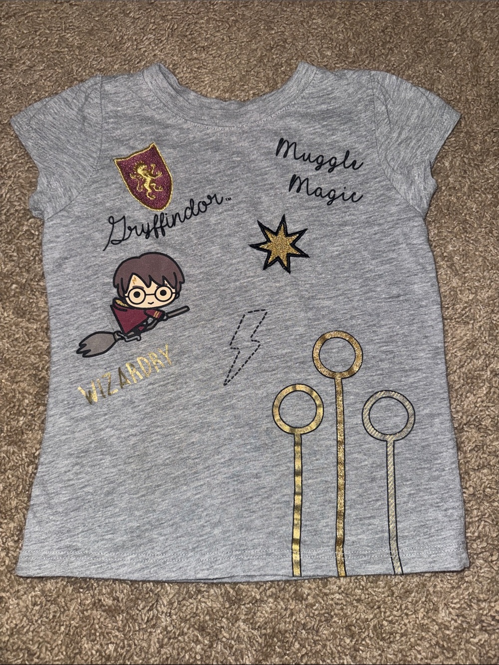 Girls Gray Gryffindor Harry Potter Graphic Tee